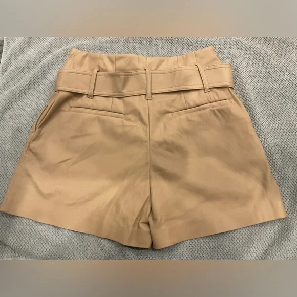 Express High Waist Tan Belted Shorts - Picture 6 of 10